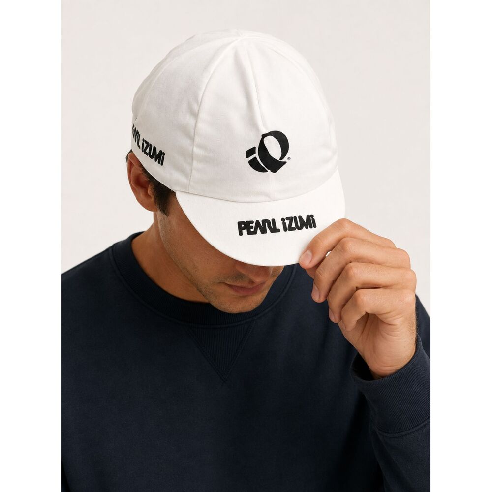 Vintage Pearl Izumi Cycling Cap White NWT Made USA Cotton Bike Hat One Size